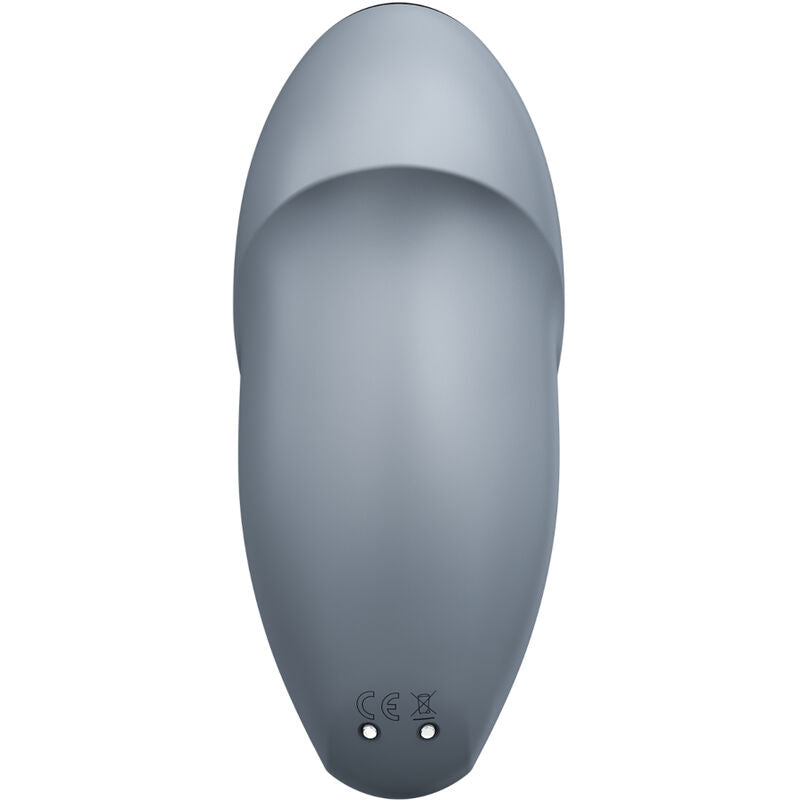 SATISFYER - TAP & CLIMAX 1 LAY-ON VIBRATOR GREY - BLACK - 16