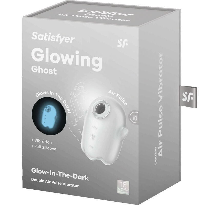 SATISFYER - GLOWING GHOST AIR PULSE & VIBRATOR WHITE - YELLOW - 8