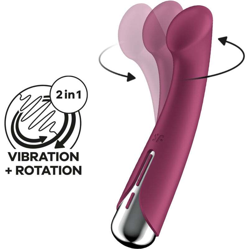 SATISFYER - SPINNING G-SPORT 1 ROTATOR VIBRATOR BLUE - RED - 6