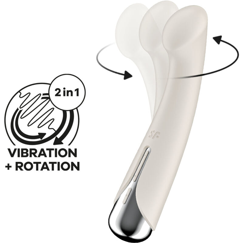 SATISFYER - SPINNING G-SPORT 1 ROTATOR VIBRATOR BLUE - BEIGE - 12