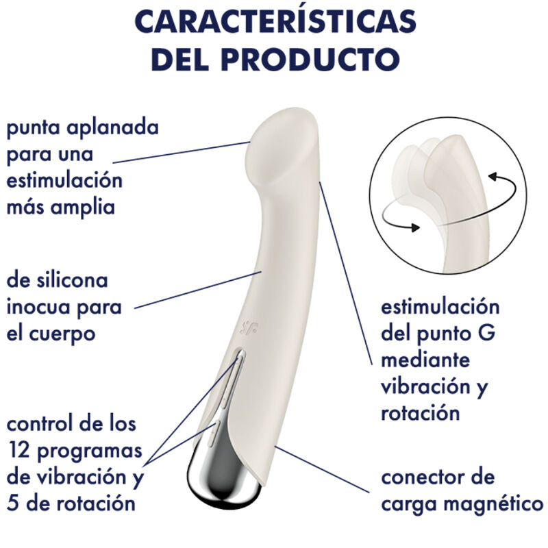 SATISFYER - SPINNING G-SPORT 1 ROTATOR VIBRATOR BLUE - RED - 8