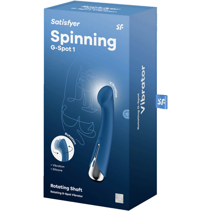 SATISFYER - SPINNING G-SPORT 1 ROTATOR VIBRATOR BLUE - BEIGE - 14