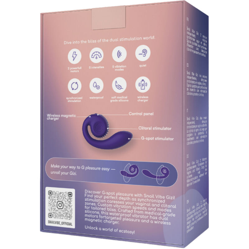 SNAIL VIBE - GIZI DUAL STIMULATOR TIFFANY - PURPLE - 9