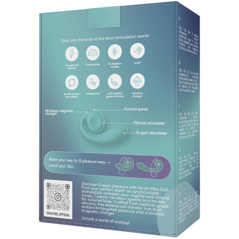 SNAIL VIBE - GIZI DUAL STIMULATOR TIFFANY - TURQUOISE - 15