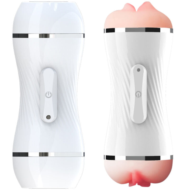 ARMONY - DOUBLE VAGINA & MOUTH VIBRATOR MASTURBATOR WHITE - 1