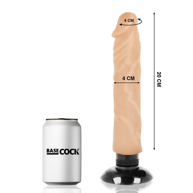 BASECOCK - REALISTIC VIBRATOR 2-1 FLESH 20 CM -O- 4 CM - 5