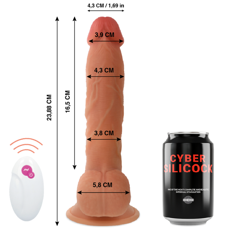 CYBER SILICOCK - REMOTE CONTROL REALISTIC MASTER BEN 23.88 CM -O- 4.3 CM - 1