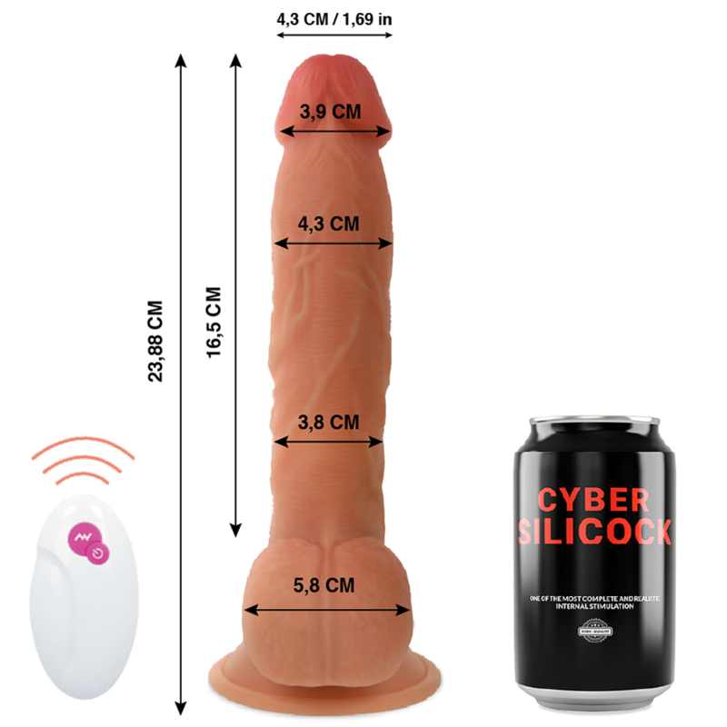 CYBER SILICOCK - REMOTE CONTROL REALISTIC MR JOHN 23.88 CM -O- 4.3 CM - 5