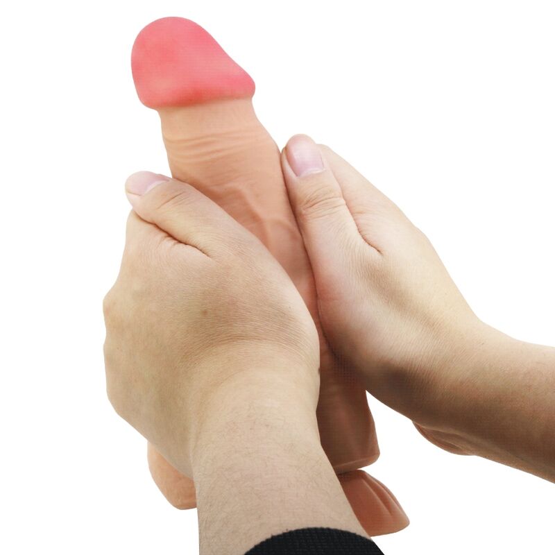 PRETTY LOVE - SLIDING SKIN SERIES REALISTIC DILDO WITH SLIDING SKIN SUCTION CUP REMOTE CONTROL FLESH 21.8 CM - 2
