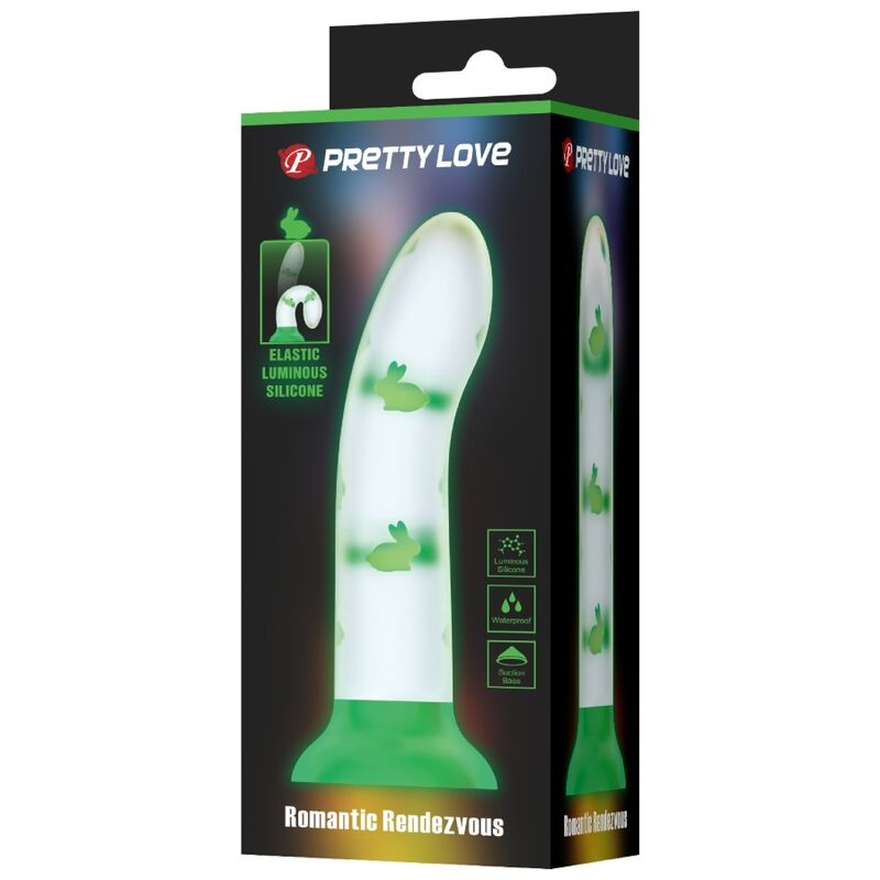 PRETTY LOVE - MAGICAL NIGHTFALL DILDO WITHOUT VIBRATION LUMINOUS GREEN - 3