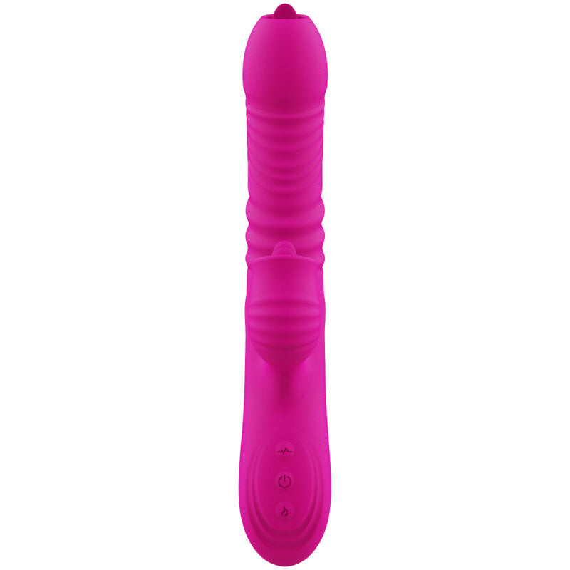 ARMONY - FANNY MULTIFUNCTIONAL DOUBLE TONGUE VIBRATOR WITH HEAT EFFECT IN FUCHSIA