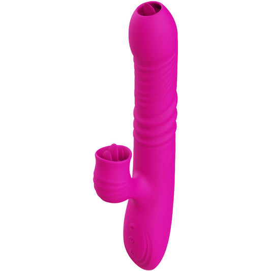ARMONY - FANNY MULTIFUNCTION DOUBLE TONGUE VIBRATOR FUCHSIA HEAT EFFECT - 1