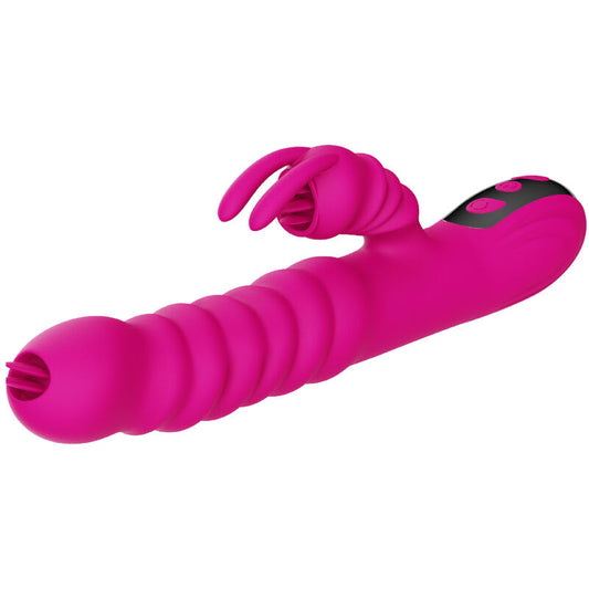 ARMONY - RABBIT DOUBLE TONGUE MULTIFUNCTION VIBRATOR FUCHSIA HEAT EFFECT - 1