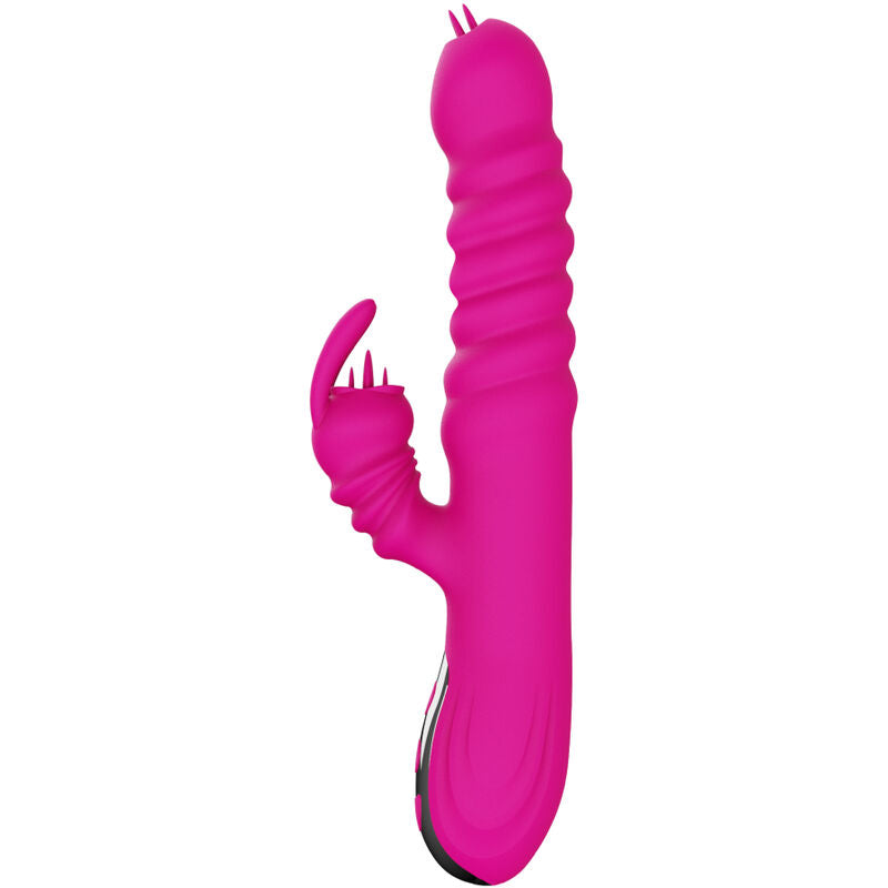 ARMONY - MULTIFUNCTIONAL RABBIT DOUBLE TONGUE VIBRATOR WITH HEAT EFFECT (FUCHSIA)