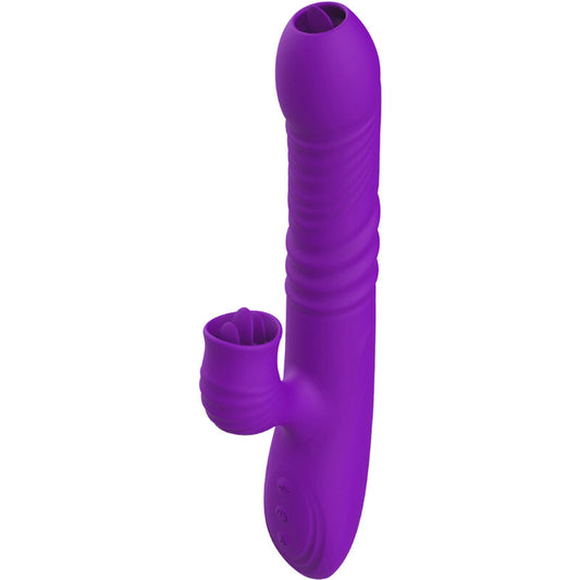 ARMONY - FULLY G SPOT RABBIT VIBRATOR WITH STIMULATING TONGUE VIOLET HEAT EFFECT - 1