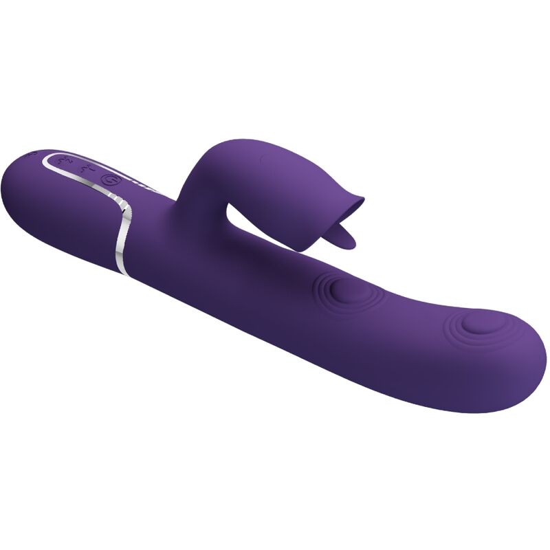 PRETTY LOVE - RABBIT VIBRATOR WITH LICKING PURPLE - 4