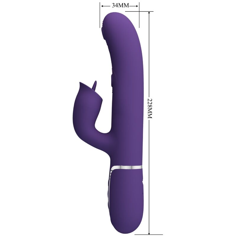 PRETTY LOVE - RABBIT VIBRATOR WITH LICKING PURPLE - 2