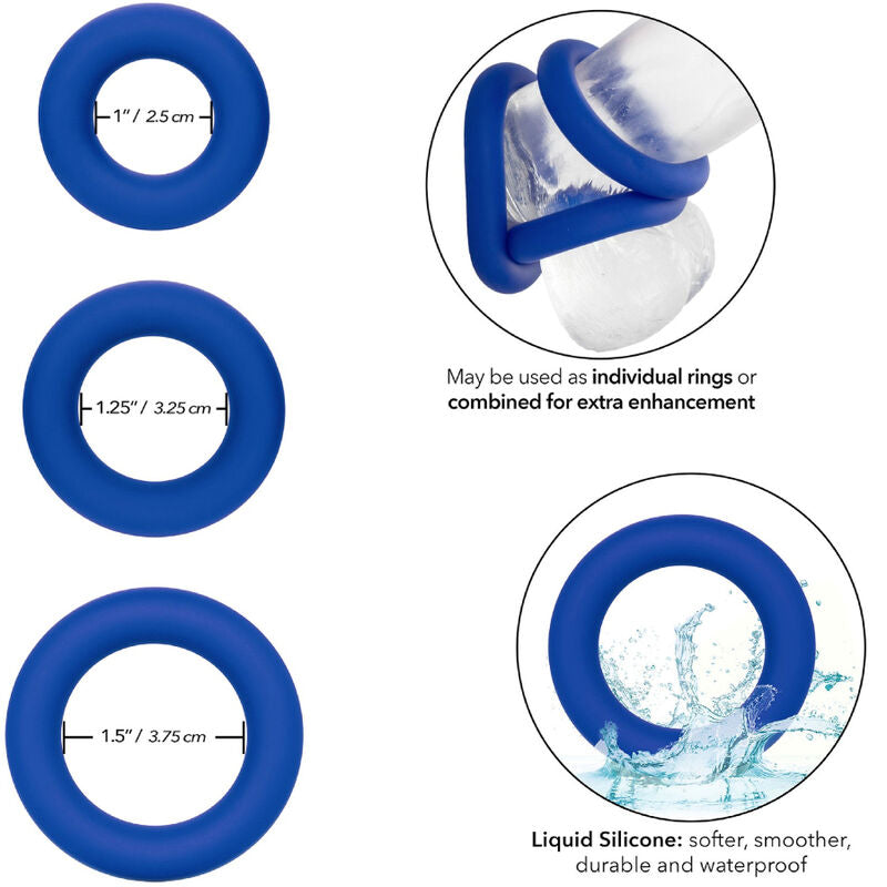 CALEXOTICS - ADMIRAL BLUE COCK RING SET