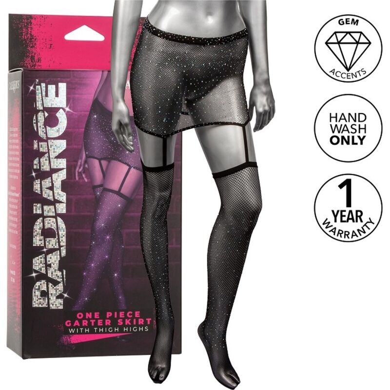 CALEXOTICS - RADIANCE GARTER SKIRT THIGH HIGHS - 4