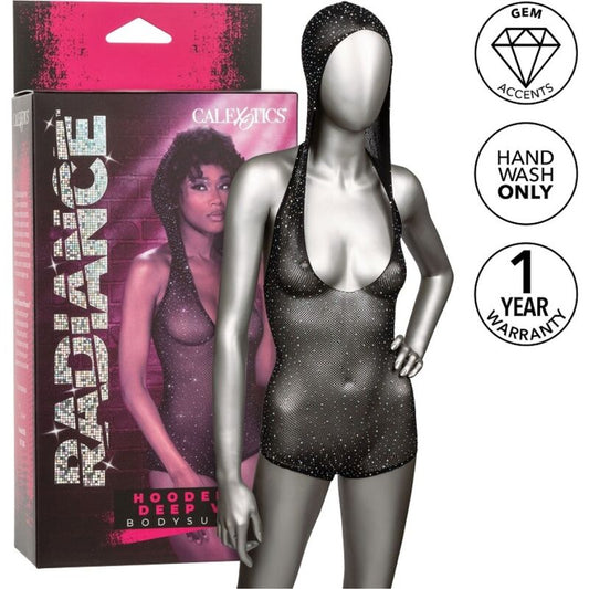 CALEXOTICS - RADIANCE HOODED DEEP V BODYSUIT - 1