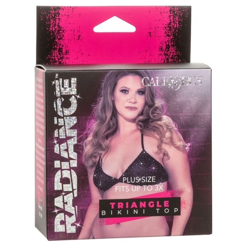 CALEXOTICS - RADIANCE TRIANGLE BIKINI TOP RHINE PLUS SIZE - 3