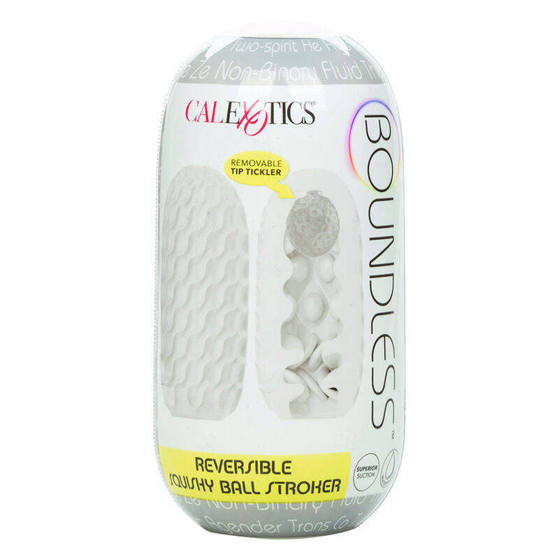 CALEXOTICS - BOUNDLESS REVERSIBLE SQUISHY BALL STROKE YELLOW - 12