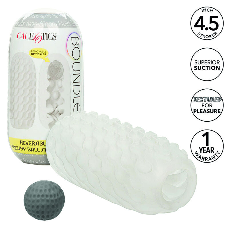 CALEXOTICS - BOUNDLESS REVERSIBLE SQUISHY BALL STROKE YELLOW - 1