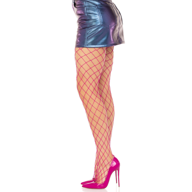 LEG AVENUE - DIAMOND FISHNNET PANTYHOSE VIOLET - 2