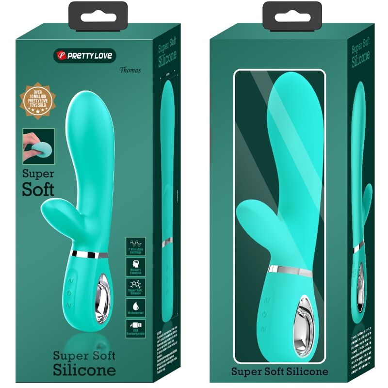 PRETTY LOVE - THOMAS MULTIFUNCTION G-SPOT VIBRATOR AQUA GREEN - 4