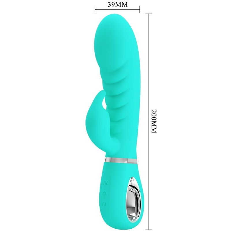 PRETTY LOVE - PRESCOTT MULTIFUNZIONE G-SPOT VIBRATOR AQUA GREEN - 7