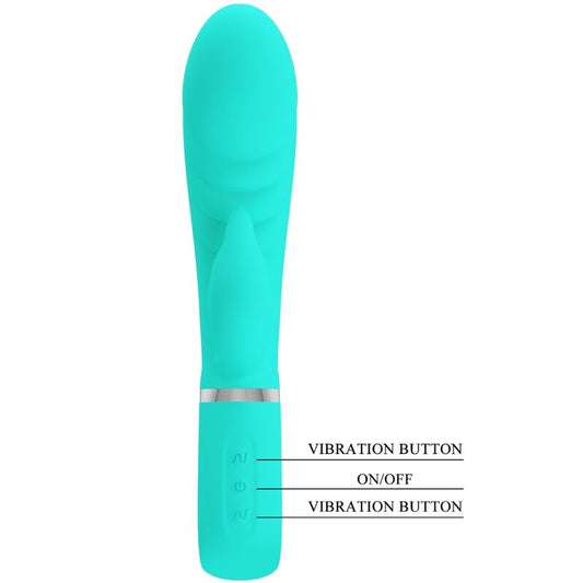 PRETTY LOVE - VIBRATEUR POINT G MULTIFONCTION PRESCOTT VERT AQUA