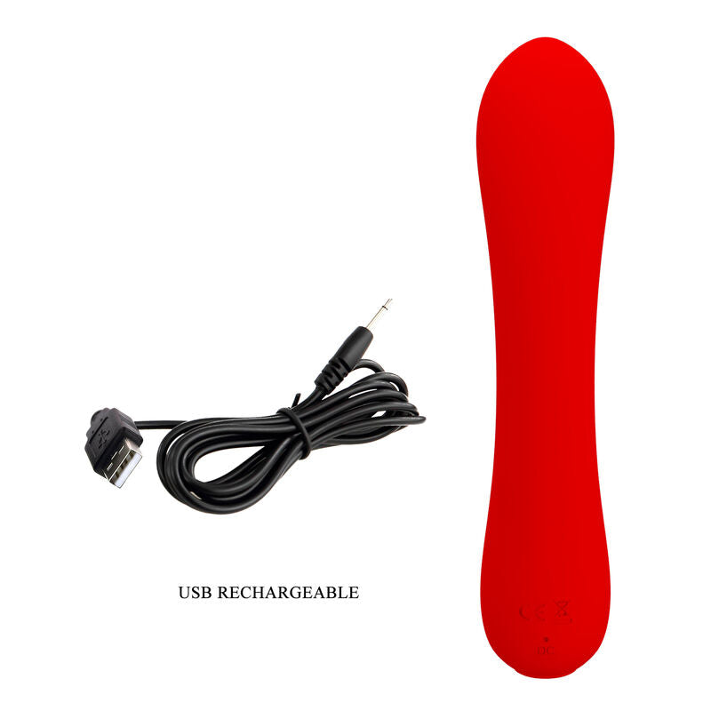 PRETTY LOVE - PRESCOTT RECHARGEABLE VIBRATOR RED - 7
