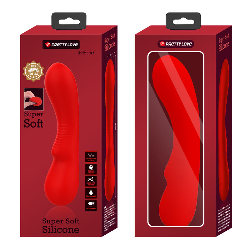 PRETTY LOVE - PRESCOTT RECHARGEABLE VIBRATOR RED - 4