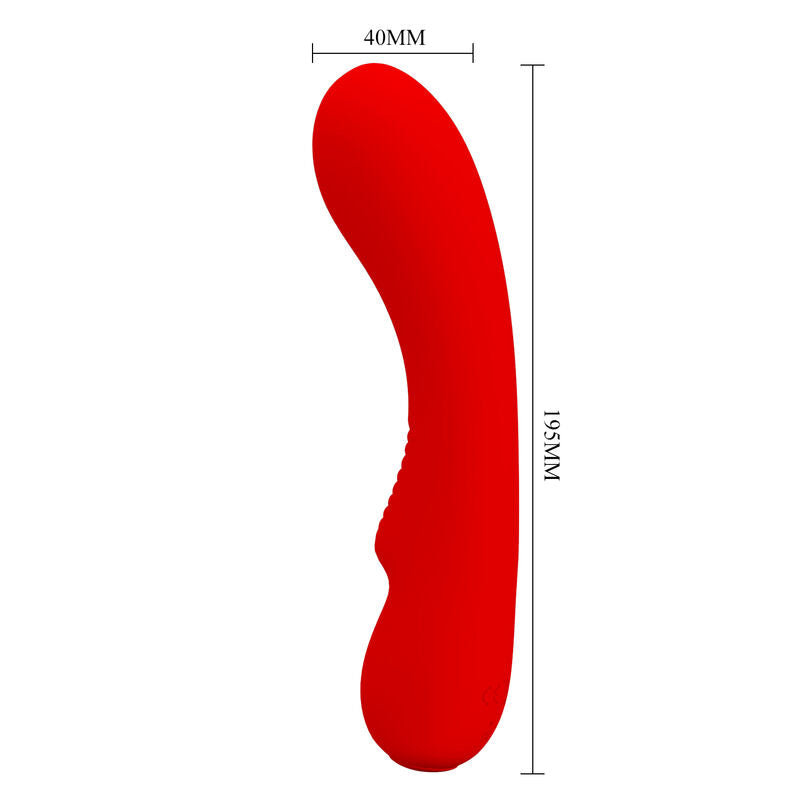 PRETTY LOVE - PRESCOTT RECHARGEABLE VIBRATOR RED - 3