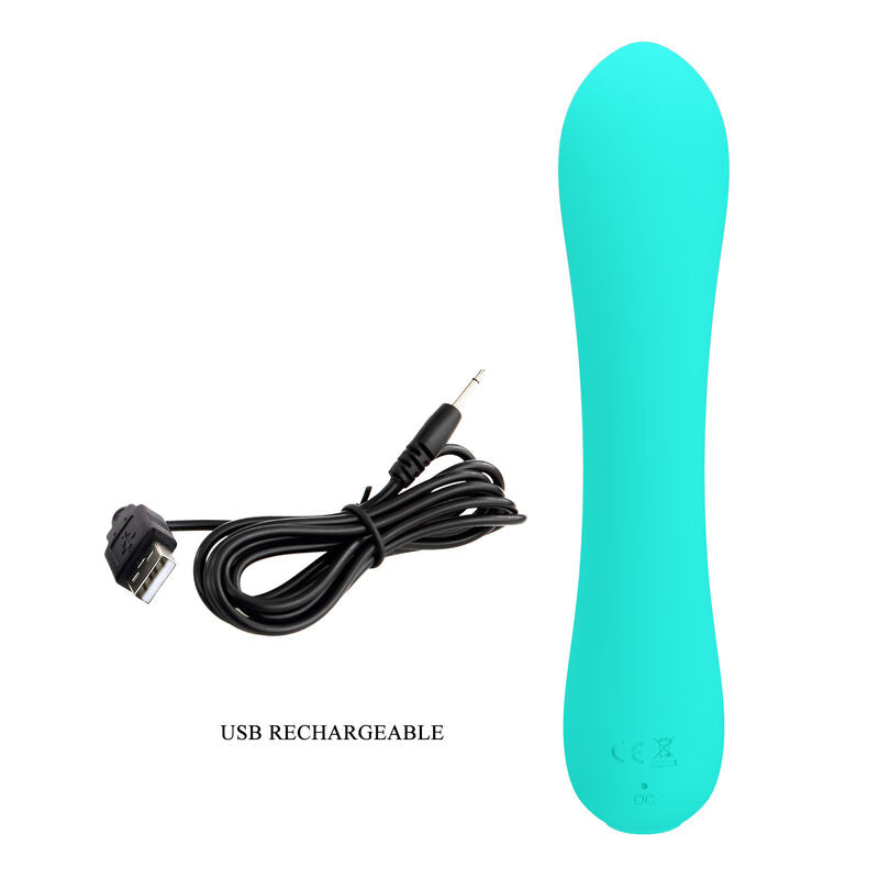 PRETTY LOVE - PRESCOTT RECHARGEABLE VIBRATOR AQUA GREEN - 8