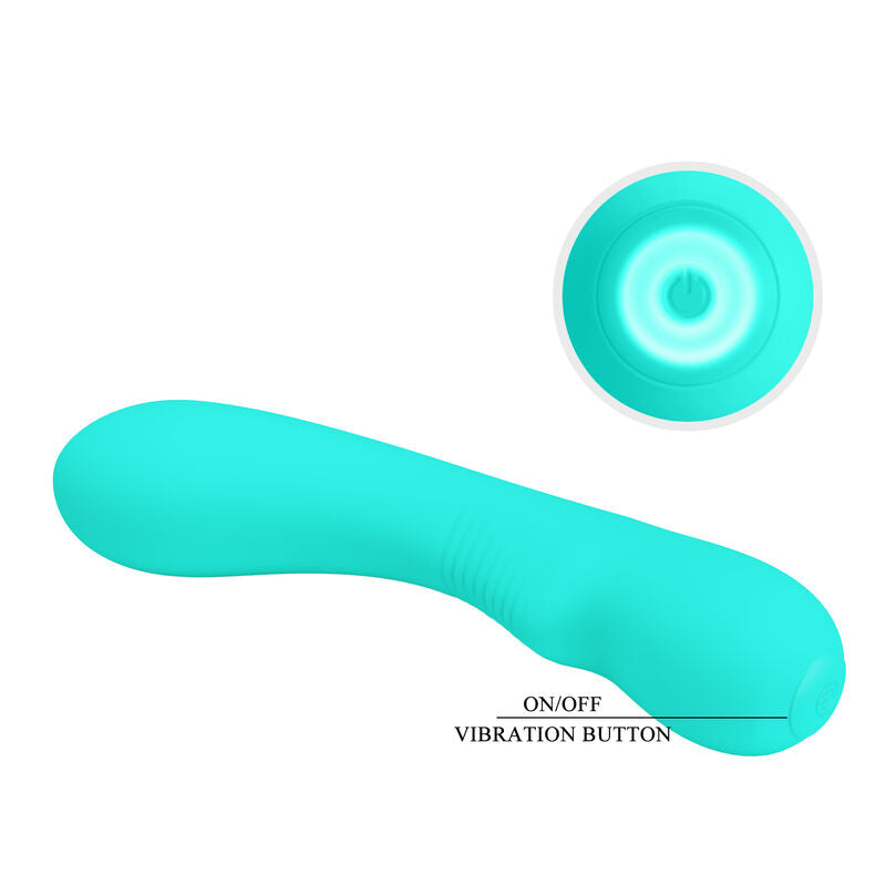 PRETTY LOVE - PRESCOTT RECHARGEABLE VIBRATOR AQUA GREEN - 6