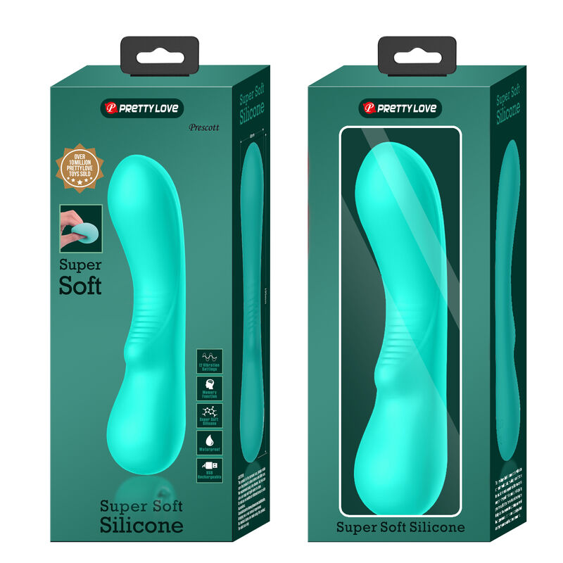 PRETTY LOVE - PRESCOTT RECHARGEABLE VIBRATOR AQUA GREEN - 9