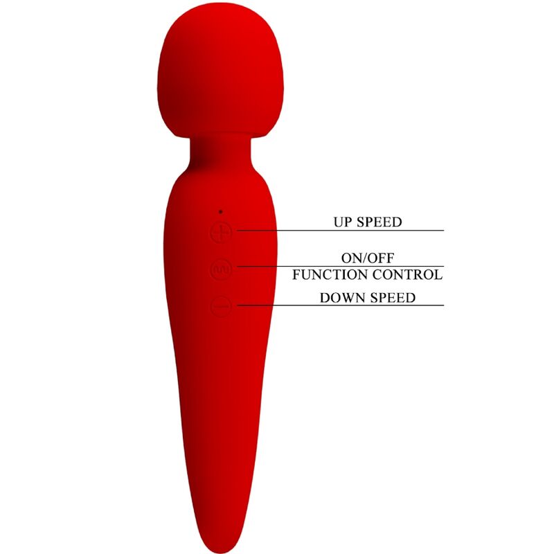 PRETTY LOVE - MEREDITH MASSAGER 12 VIBRATION MODES RED - 7