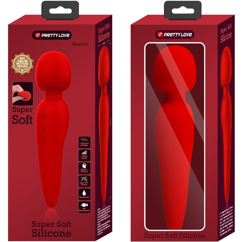 PRETTY LOVE - MEREDITH MASSAGER 12 VIBRATION MODES RED - 9