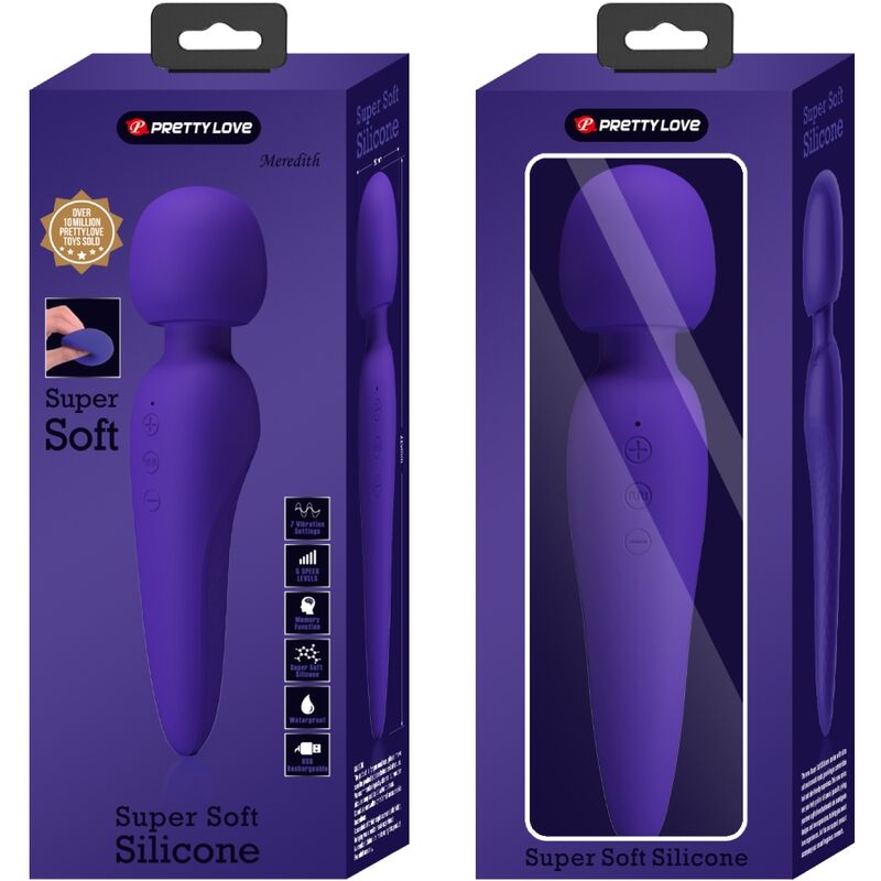 PRETTY LOVE - MEREDITH MASSAGER 12 VIBRATION MODES PURPLE - 6