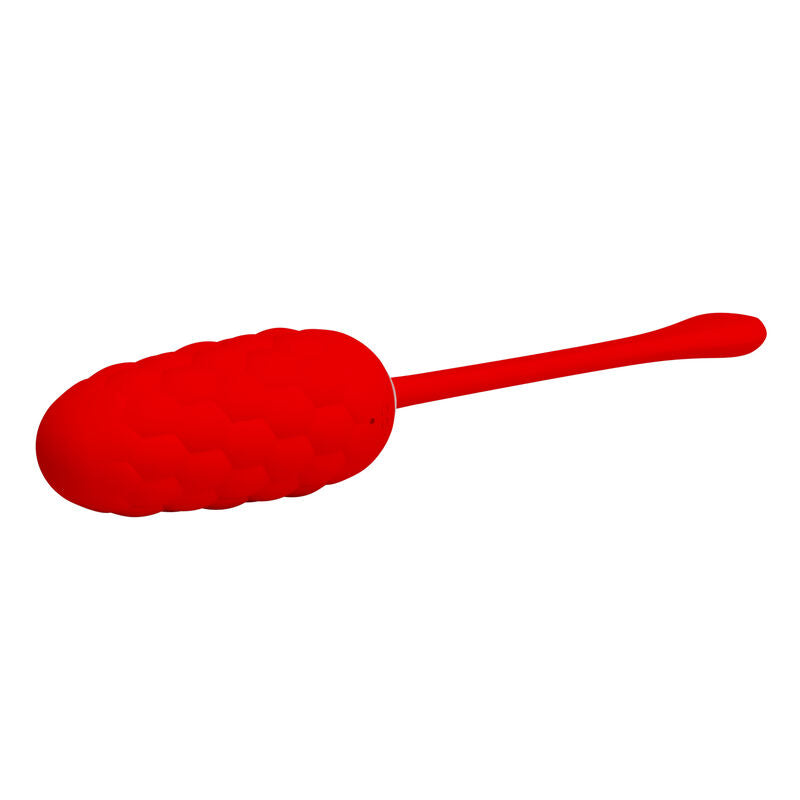 PRETTY LOVE - RED RECHARGEABLE MARINE TEXTURE VIBRATING EGG