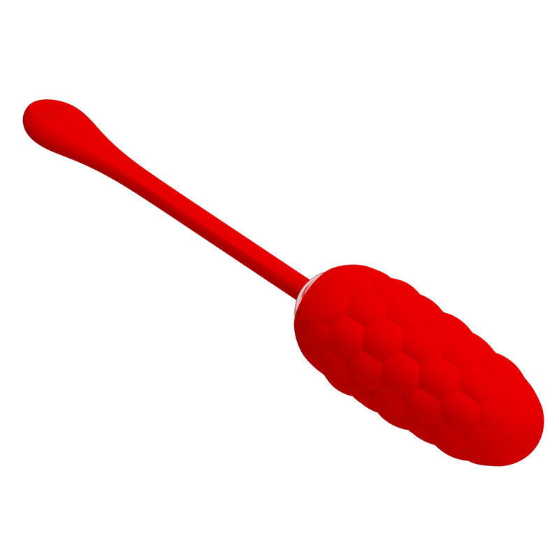PRETTY LOVE - RED RECHARGEABLE MARINE TEXTURE VIBRATING EGG