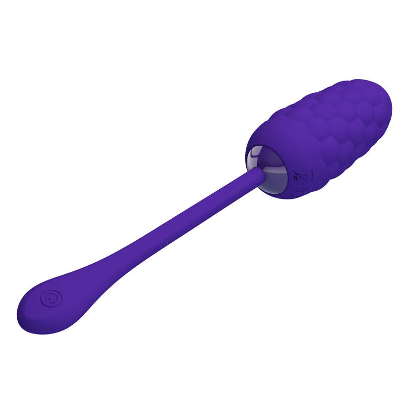 PRETTY LOVE - VIBRATING EGG WITH PURPLE RECHARGEABLE MARINE TEXTURE - 2