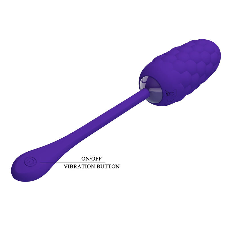 PRETTY LOVE - VIBRATING EGG WITH PURPLE RECHARGEABLE MARINE TEXTURE - 7