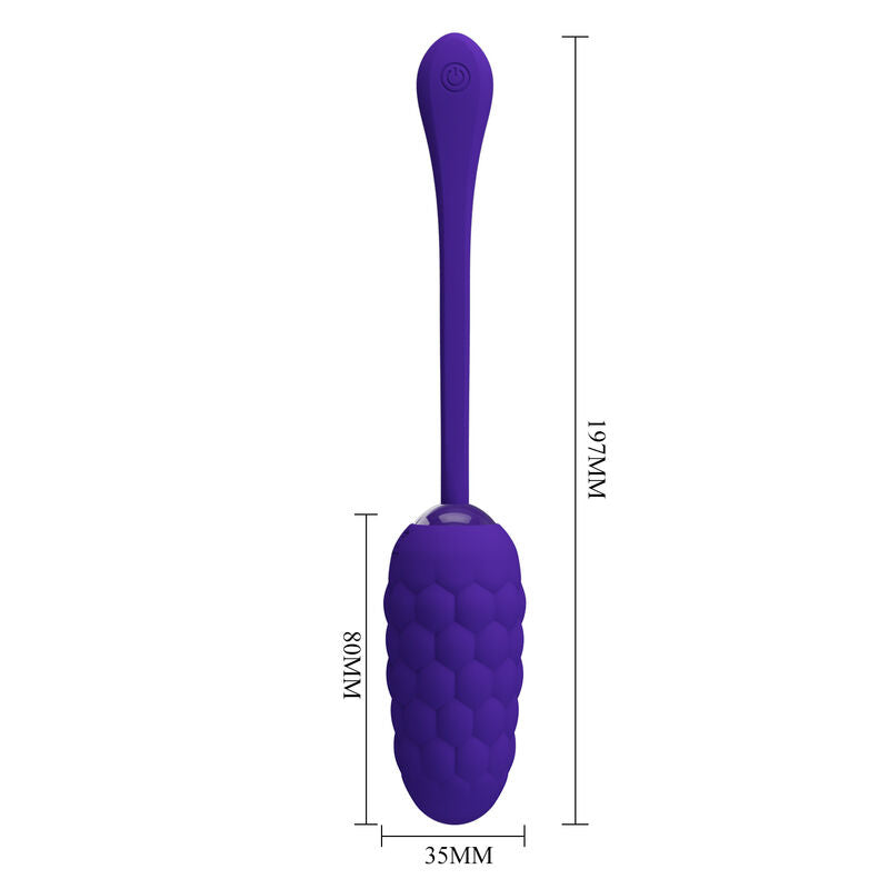 PRETTY LOVE - VIBRATING EGG WITH PURPLE RECHARGEABLE MARINE TEXTURE - 6