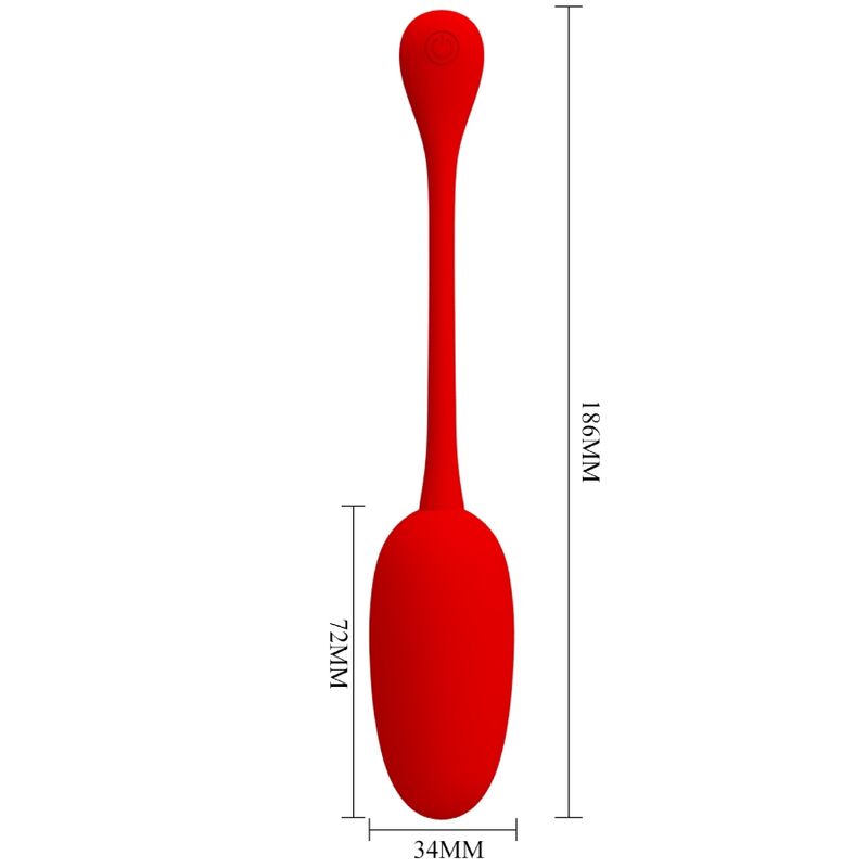 PRETTY LOVE - KNUCKER RED RECHARGEABLE VIBRATING EGG - 6