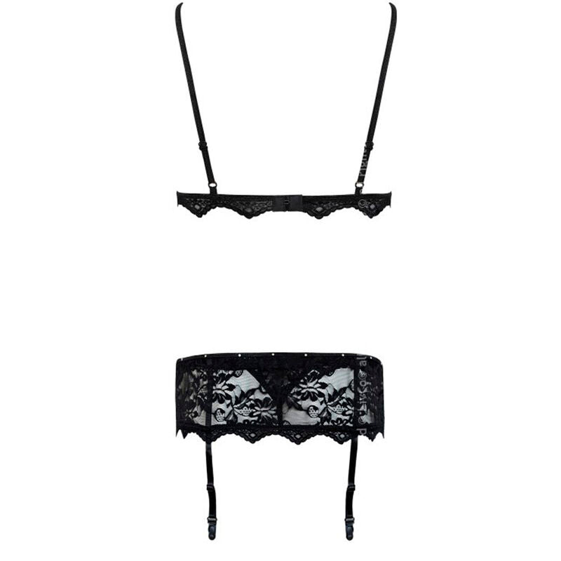 LIVCO CORSETTI FASHION - BELITA LC 90231 BRA + PANTY + GARTER BELT BLACK S/M - 2