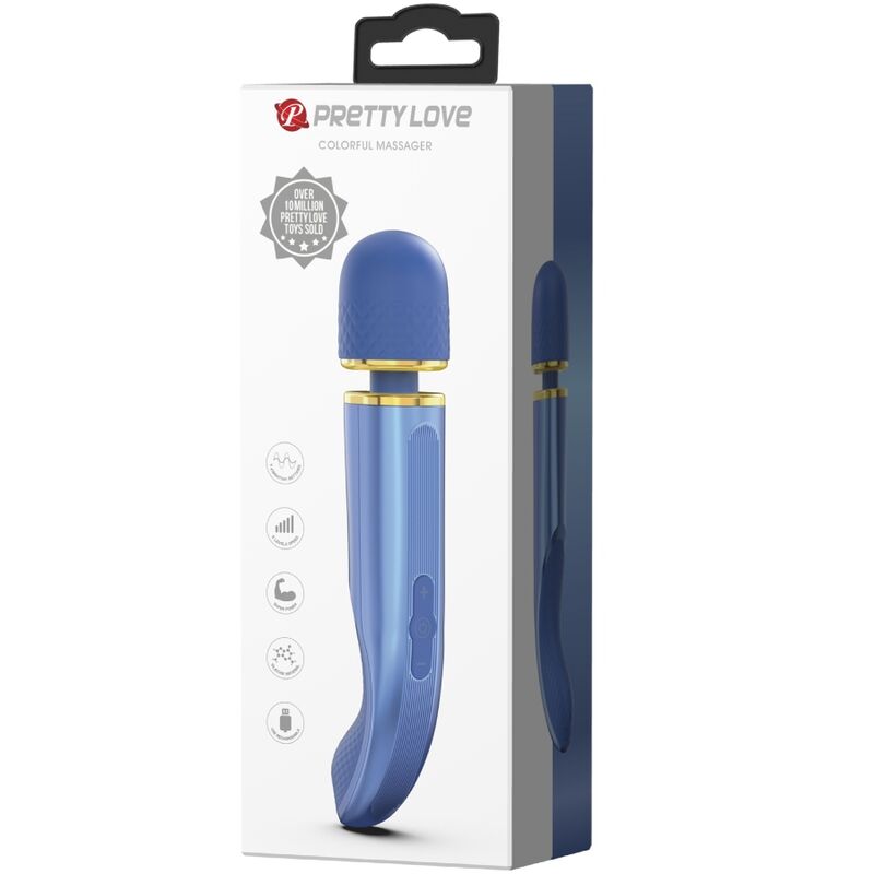 PRETTY LOVE - MASSAGER 7 VIBRATION MODES BLUE - 9
