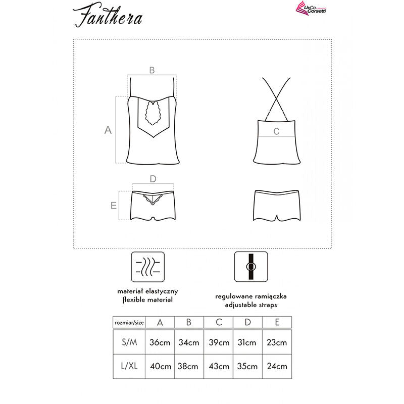 LIVCO CORSETTI FASHION - FANTHERA LC 90561 SHIRT + SHORTS BLUE - 2