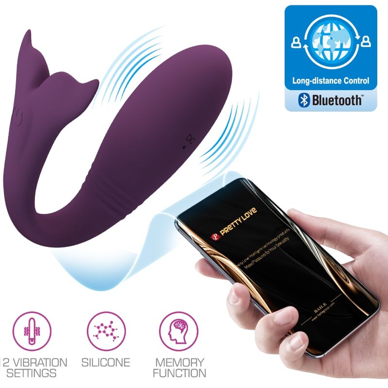 PRETTY LOVE - JAYLEEN VIBRATOR APP REMOTE CONTROL PURPLE - 1